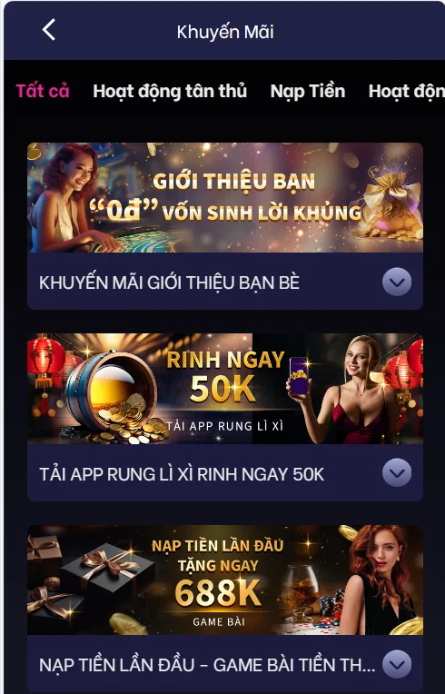 Vi68 cung cấp đa dạng khuyến mãi cho anh em cược thủ