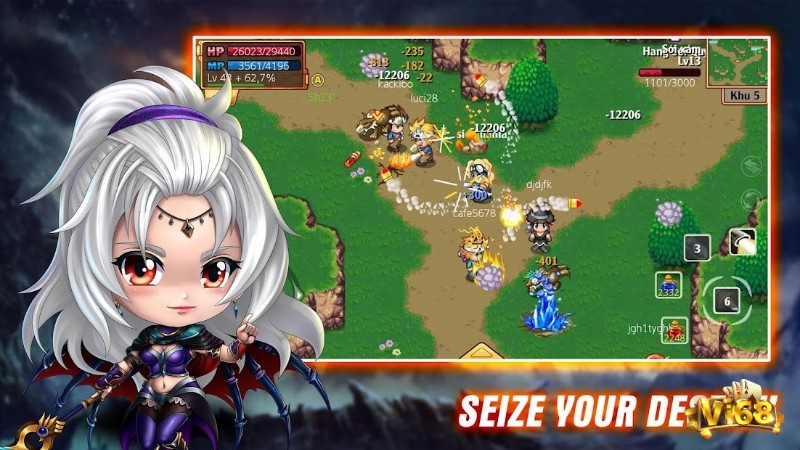 Giao diện cơ bản trong Game Knight Age thiết kế trực quan