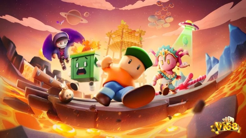 Đồ họa trong game Stumble Guys rất đầy màu sắc và sinh động