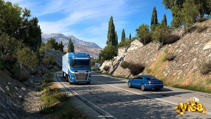 Euro Truck Simulator 2 nổi bật với những chiếc xe tải hạng nặng của những hãng xe nổi tiếng