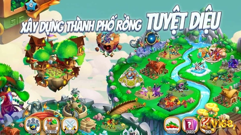 Bạn có vai trò xây dựng và mở rộng thành phố của riêng mình trên một hòn đảo nổi đầy màu sắc