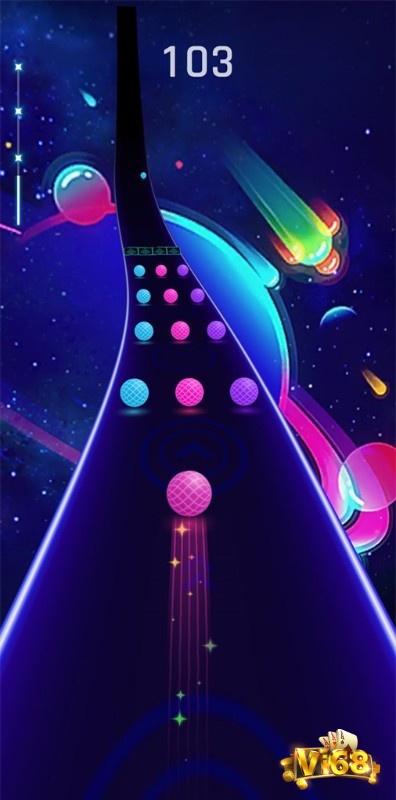 Game Dancing Road có lối chơi âm nhạc điều khiển một quả bóng trên cung đường âm nhạc lung linh