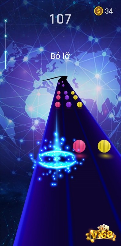 Game Dancing Road có đồ họa 3D với phong cách tươi sáng và đẹp mắt