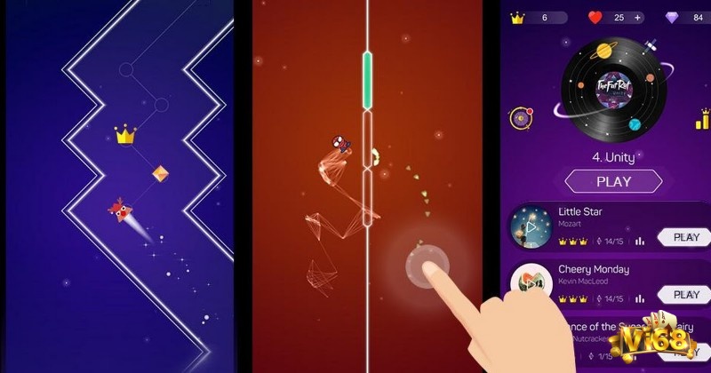 Game Dot n Beat có đồ họa phong cách tối giản nhưng màu sắc lung linh và đẹp mắt