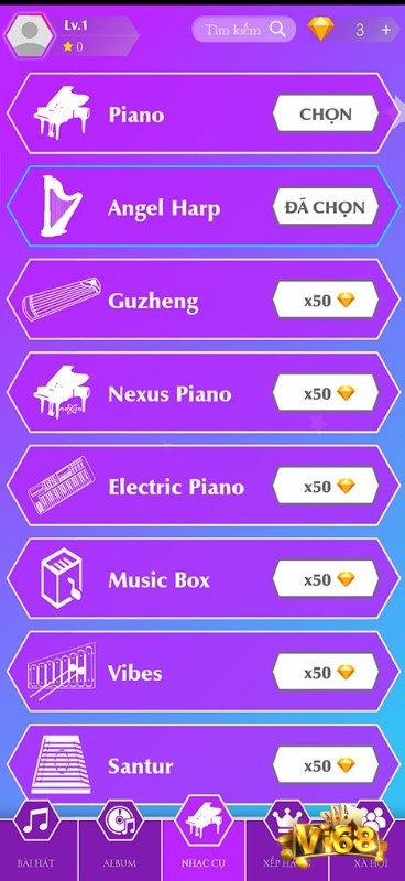 Trong Piano Tap ngoài các phiên bản piano cũng sẽ có thêm một số nhạc cụ khác giúp bạn lựa chọn