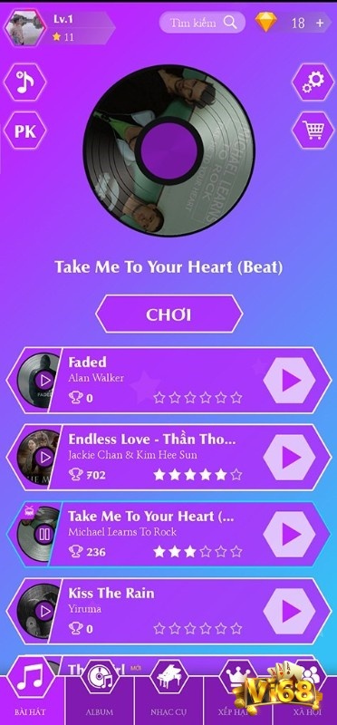 Game Piano Tap có đồ họa được thiết kế đơn giản nhưng tinh tế