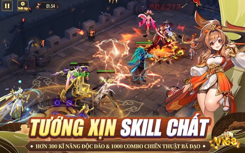 Hệ thống tướng đa dạng skill độc đáo