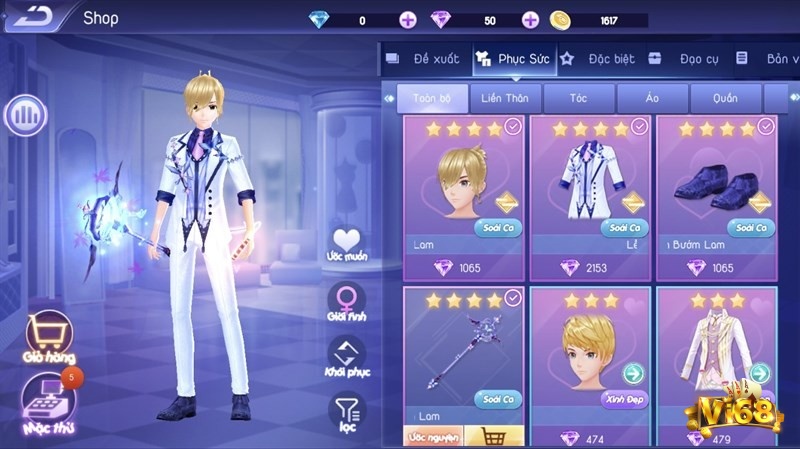 Các nhân vật trong game Au iDol SohaGame có phong cách anime 3D đẹp mắt