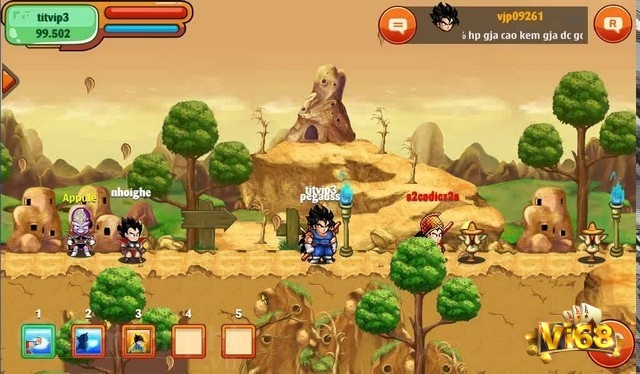 Game Chú Bé Rồng Online tập trung vào yếu tố MMORPG với tính tương tác cao giữa người chơi