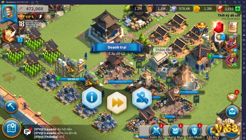 RIse Of Kingdom: tựa game chiến thuật thời gian thực nổi bật đang được yêu thích trên iPhone.