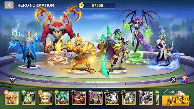 Thu thập tướng đa dạng là điểm hấp dẫn trong Idle Heroes