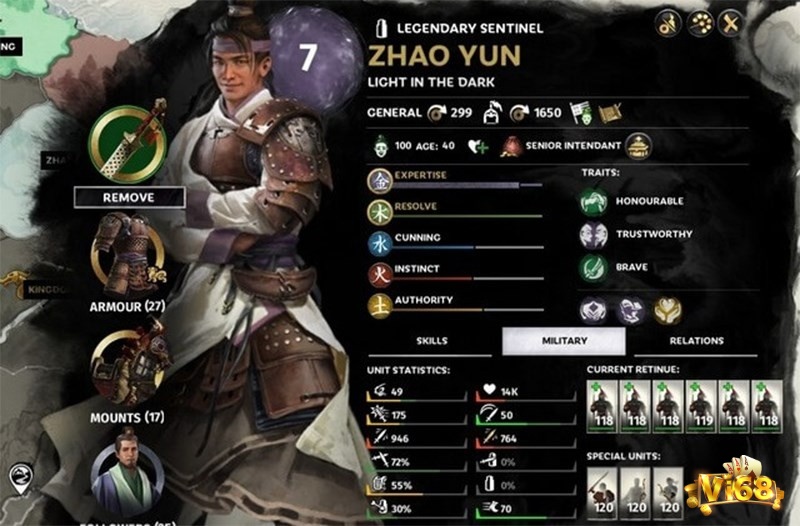Mỗi nhân vật trong Total War: Three Kingdoms đều sở hữu kỹ năng tính cách và lý tưởng riêng