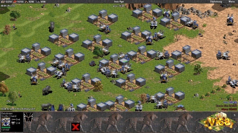 Age of Empire (AoE) mở đầu bằng việc khai thác tài nguyên