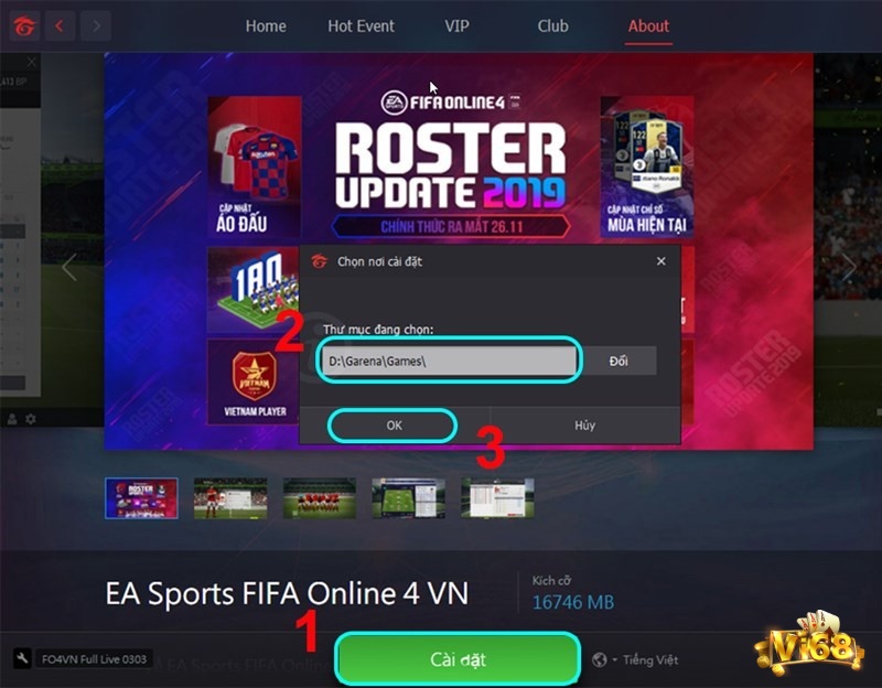 Cài đặt FC Online