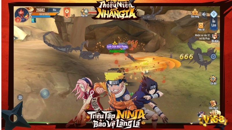 Thiếu Niên Nhẫn Giả nổi bật nhờ đồ họa 3D đẹp và gameplay thế giới mở